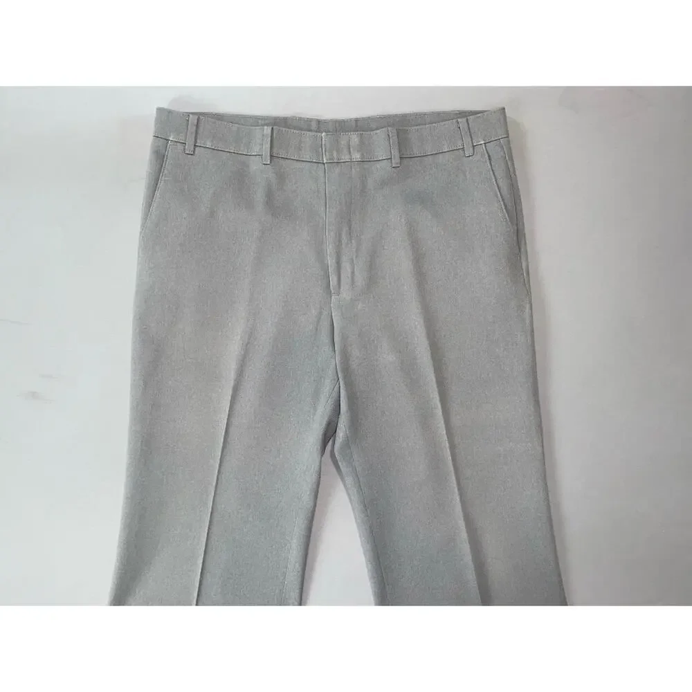 Levi's Vintage Sta-Prest Flat Front Easy Care Action Slacks. Light Gray, 36X30.